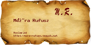 Móra Rufusz névjegykártya